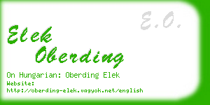 elek oberding business card